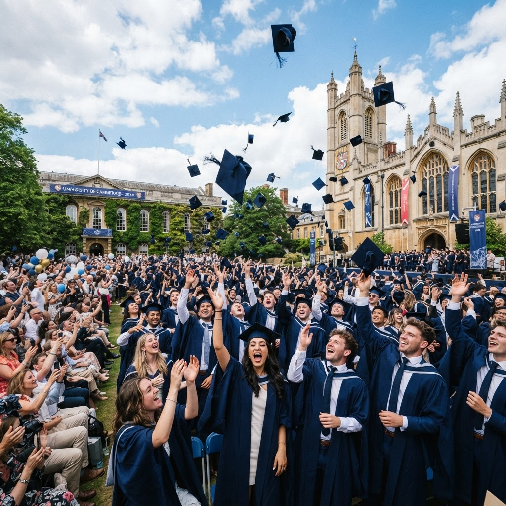 Graduates celebrating at a Bursa Technical University ceremony